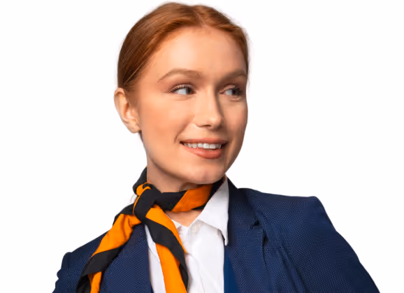 Woman air flight attendant. 