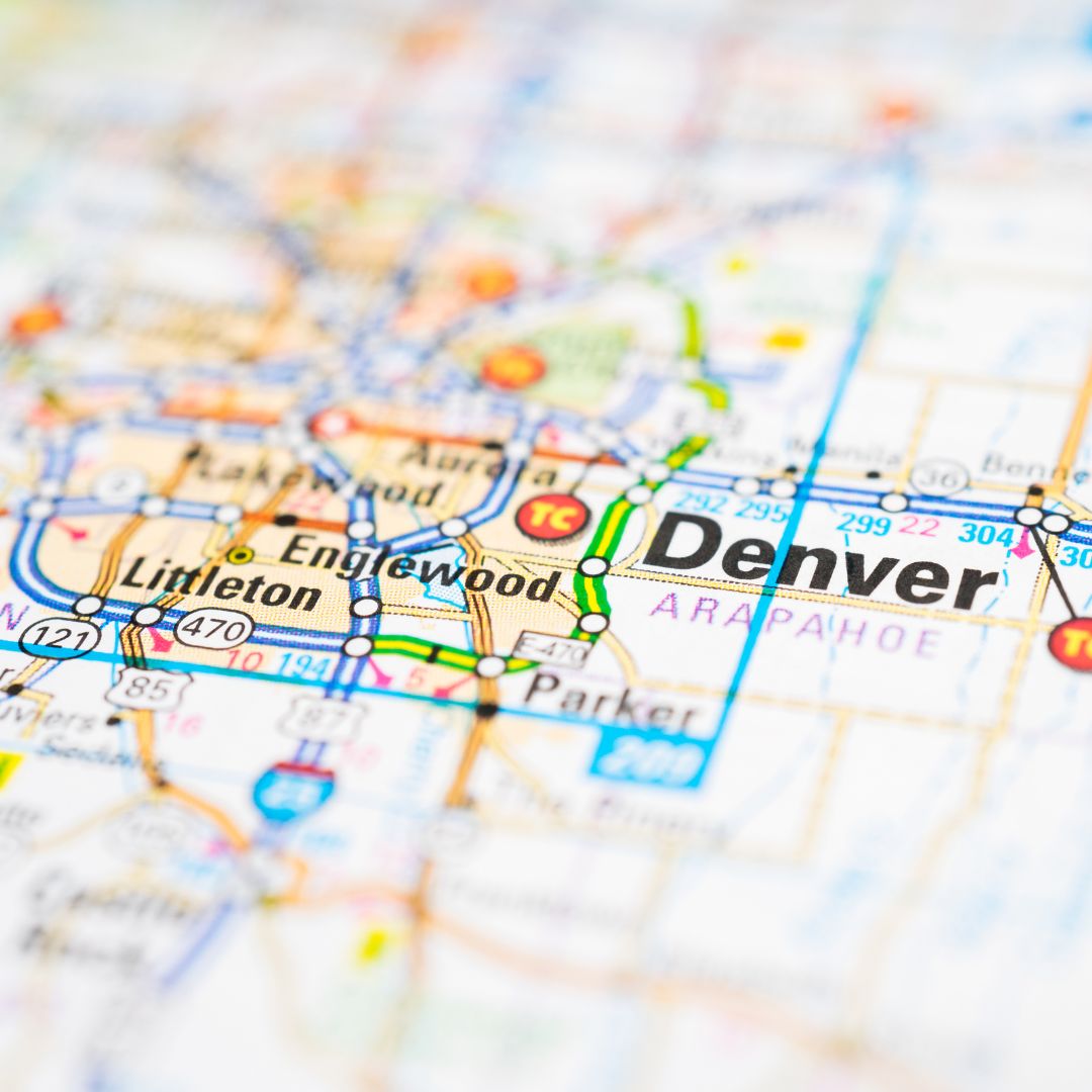 Denver area map