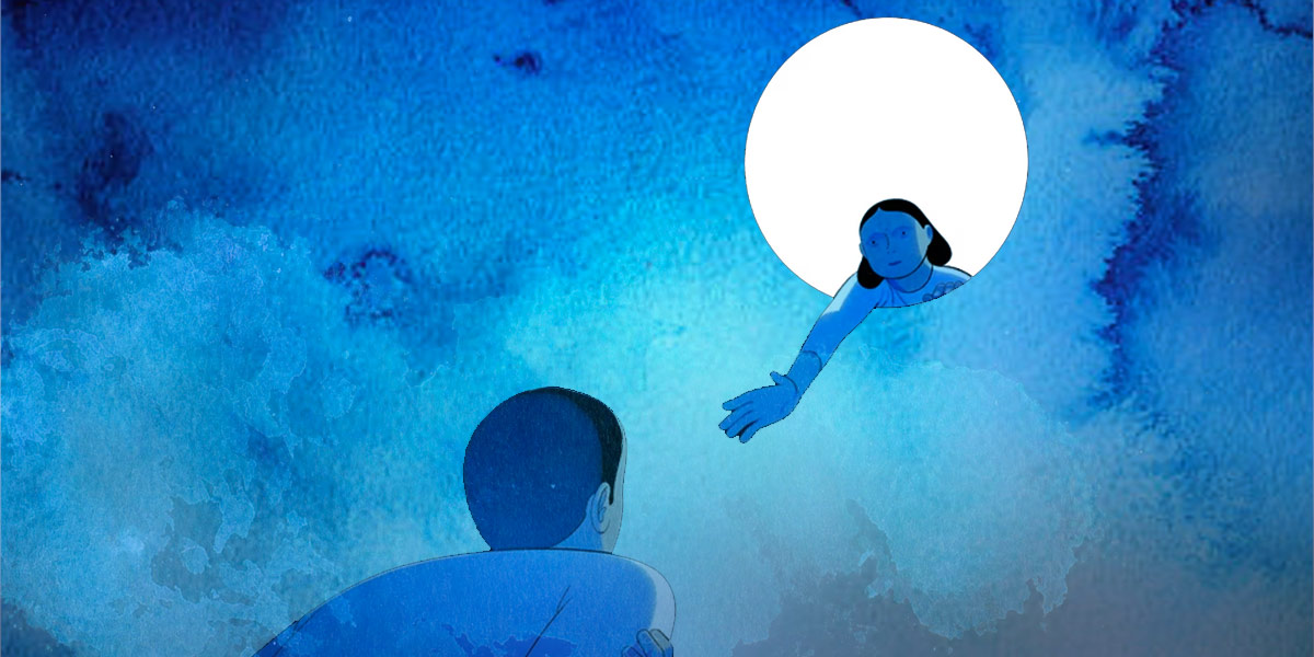 Watercolor illustration showing someone reaching down to help a stuck person (compassion)