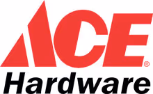 Ace Hardware logo with red and black geometric design and text