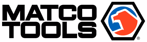 Matco Tools logo with stylized wrench in red, white, and blue hexagon