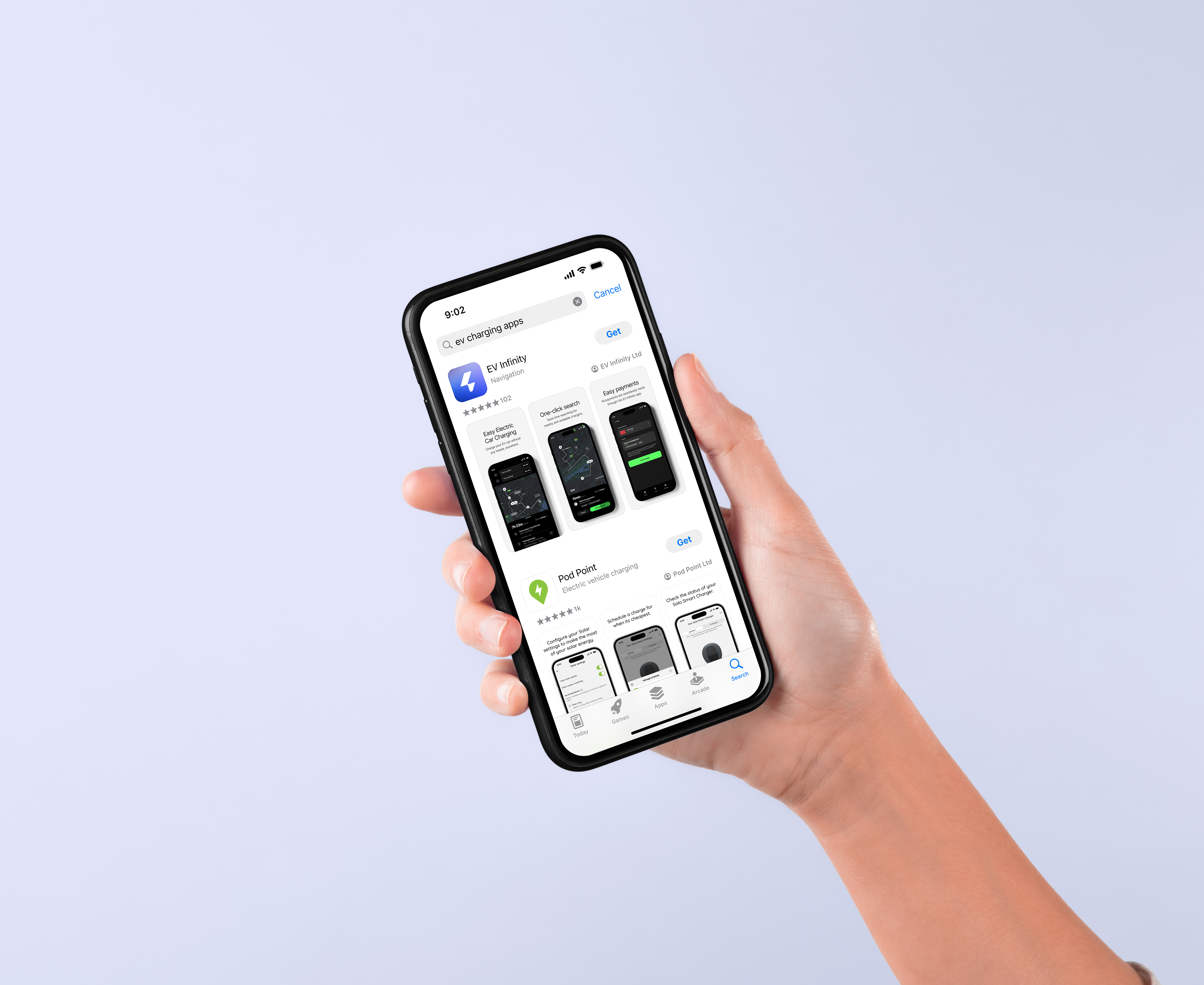 EV Charging App Apple search ads and marketing