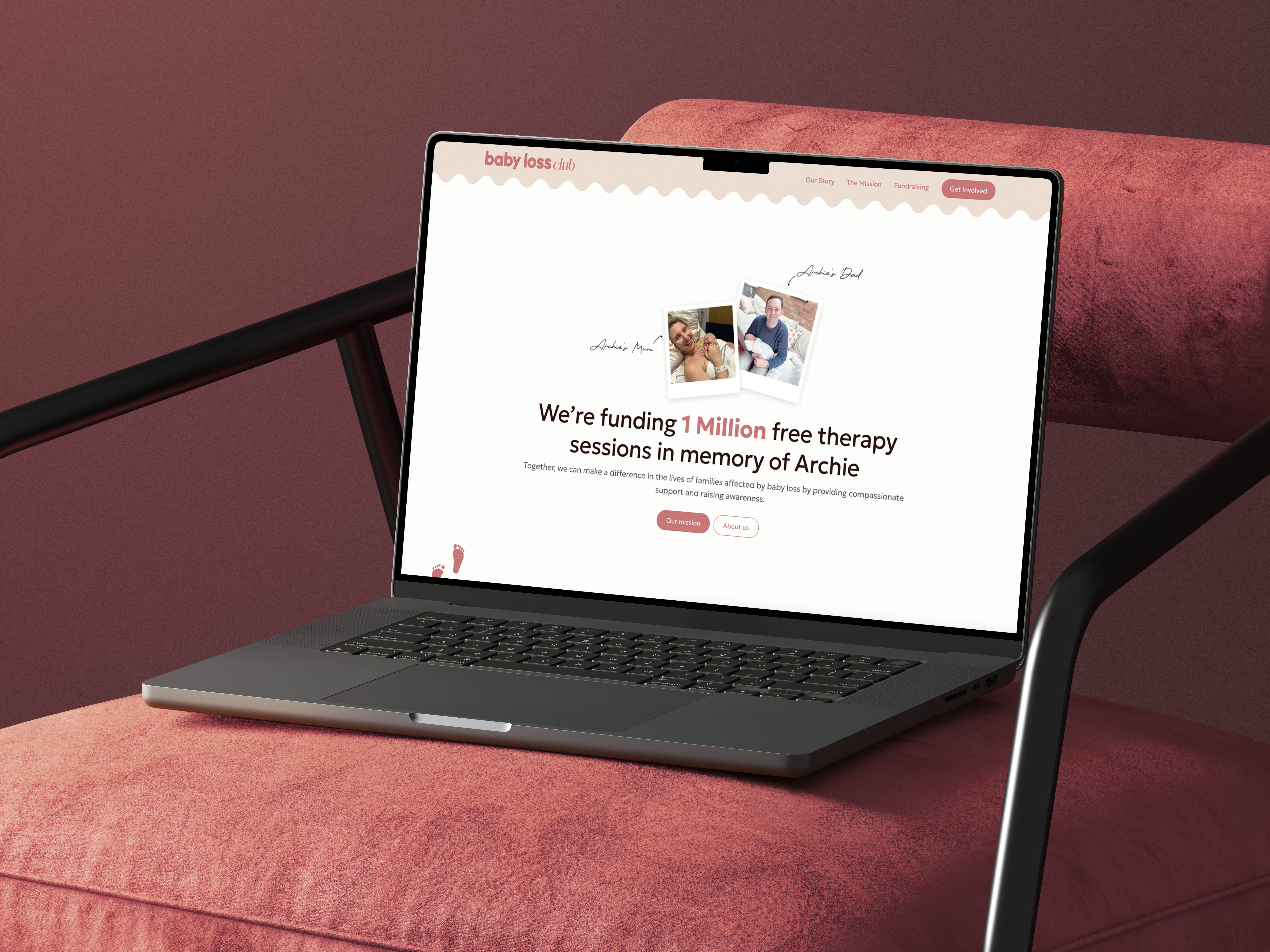 Web design for Baby Loss Website
