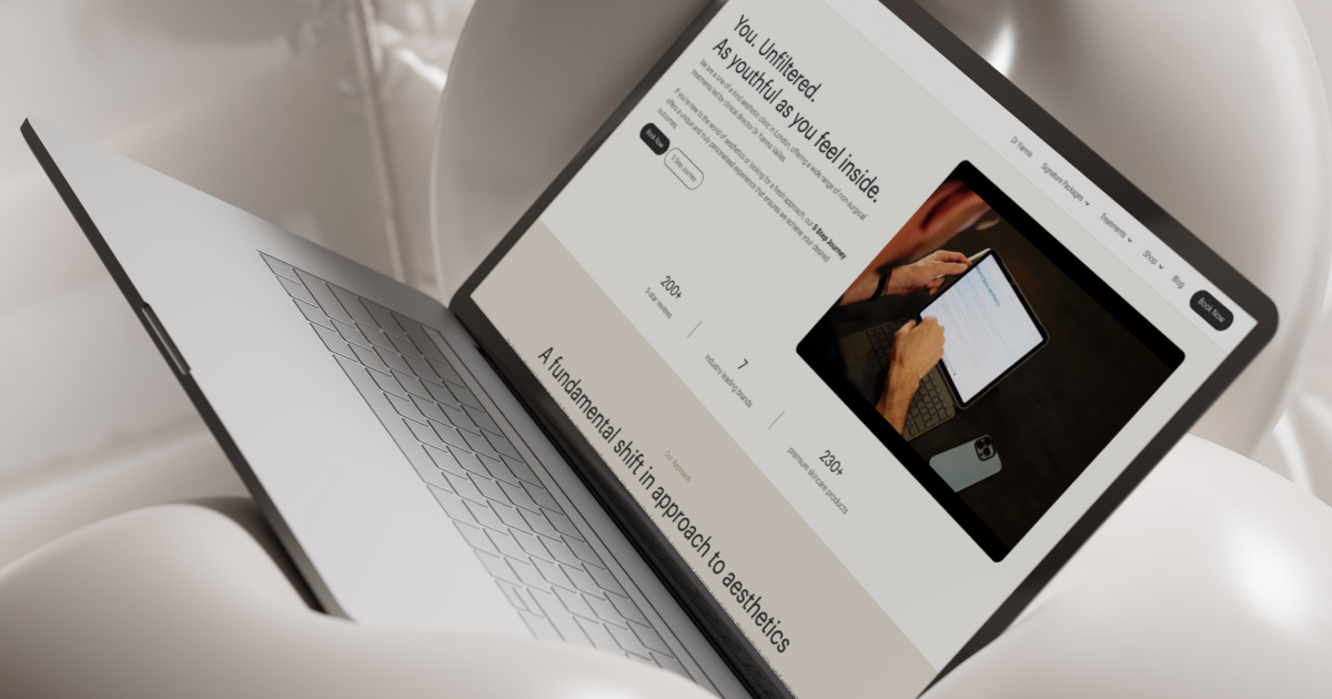 Web design for London Skincare Clinic