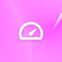 speedometer icon on pink background