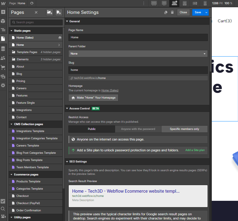 SEO - Tech3D X Webflow Template