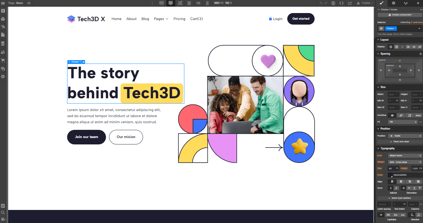 Static Content - Tech3D X Webflow Template