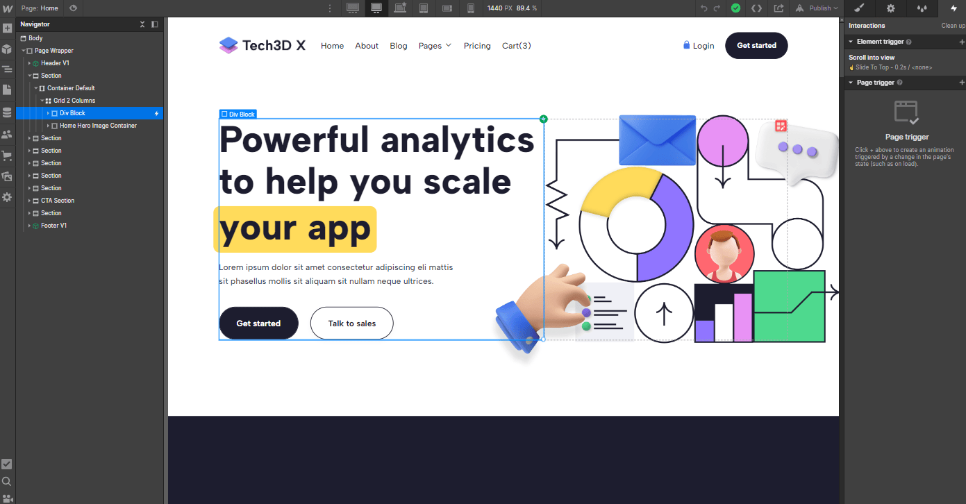 Animations - Tech3D X Webflow Template