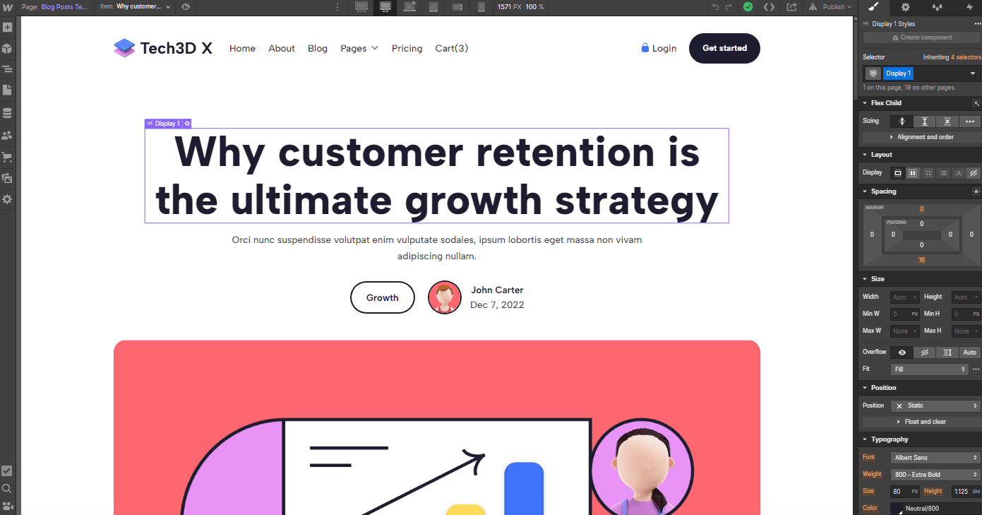 CMS Page - Tech3D X Webflow Template