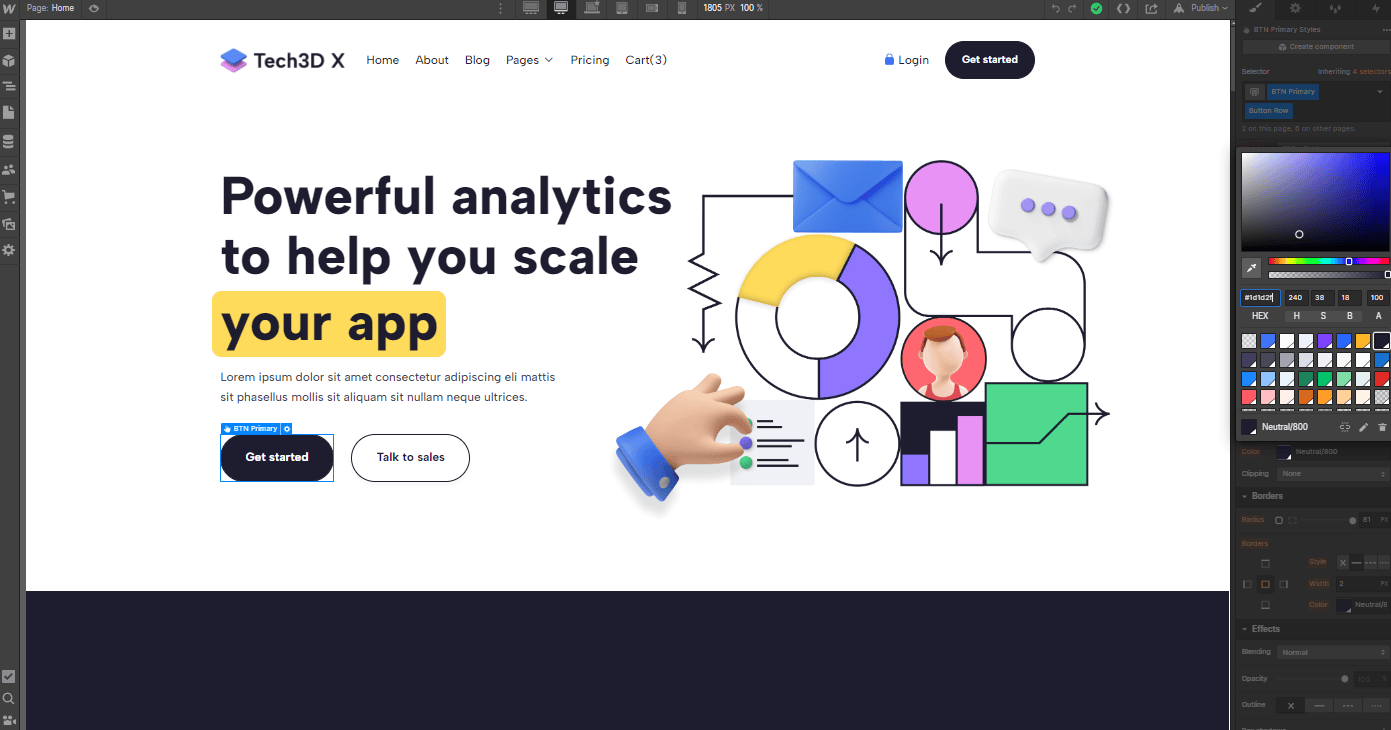 Colors - Tech3D X Webflow Template