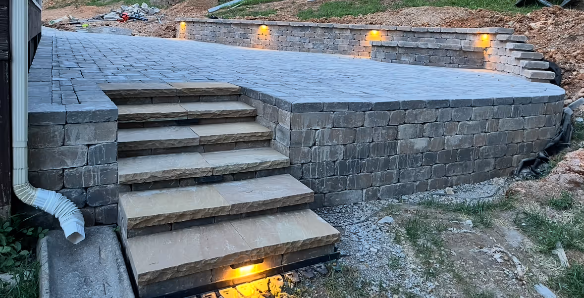 Hardscape work completed by Hammel Hardscapes in Knoxville, TN.