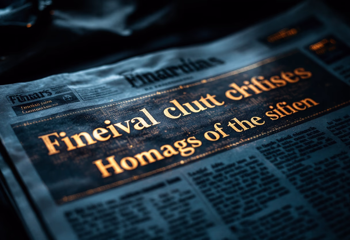 imagen de titulares de noticias financieras