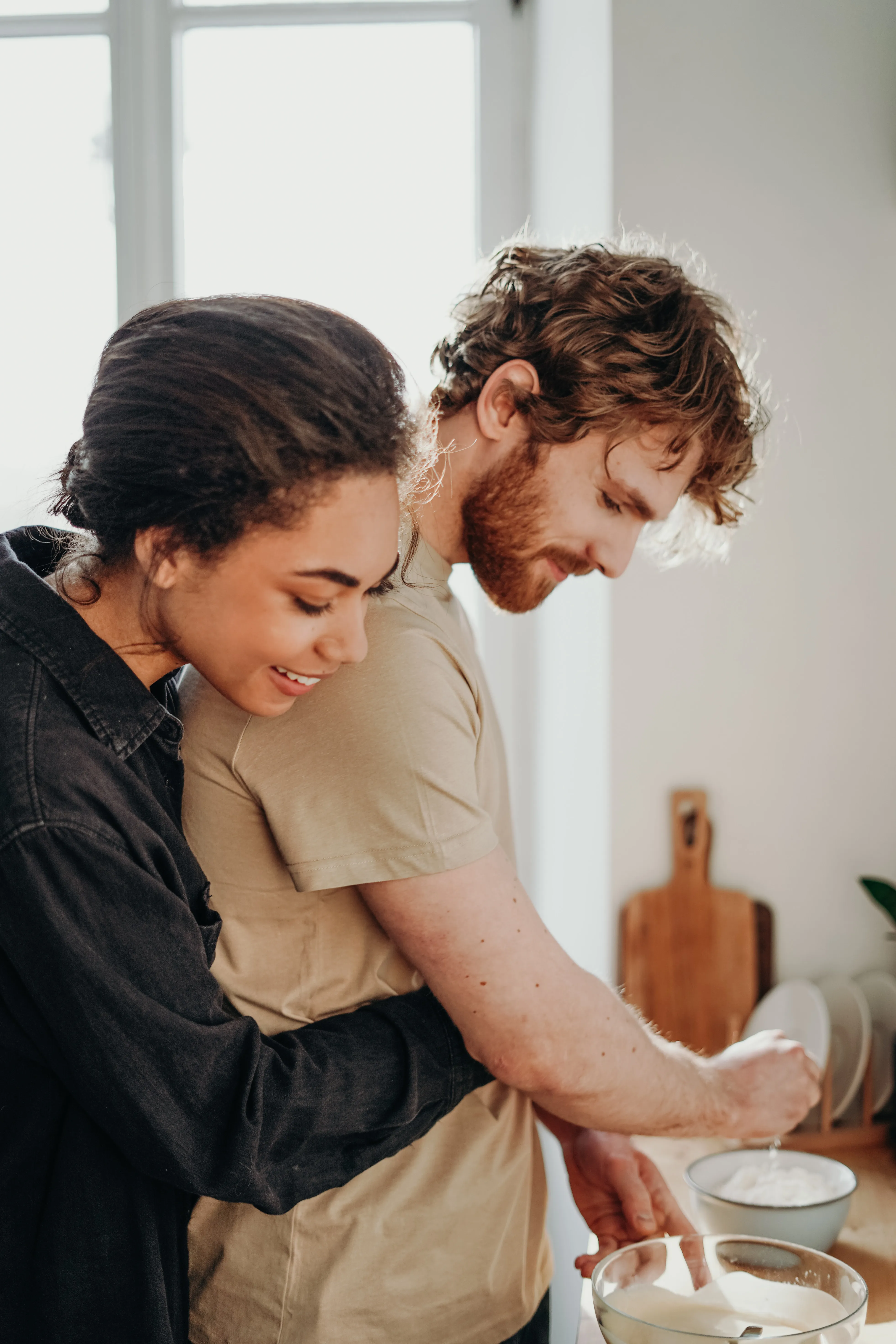 Couple Cooking Stock Photo