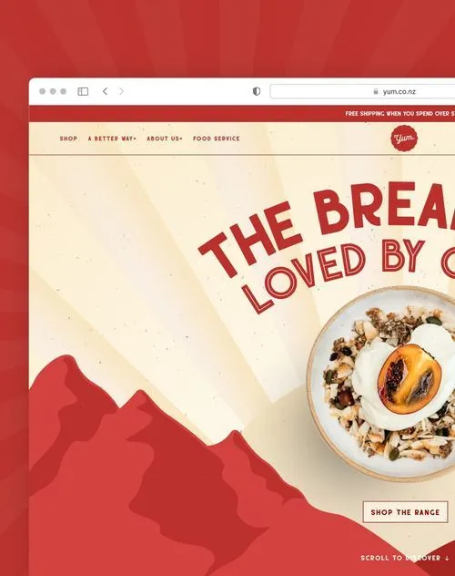 Yum Granola Website Design