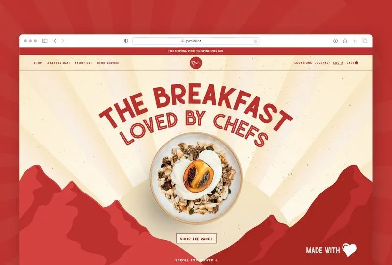 Yum Granola Website Design