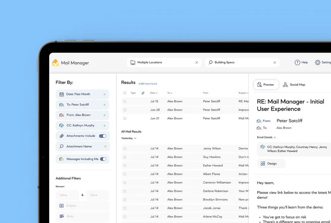 Mail Manager interface closeup by N4Studio