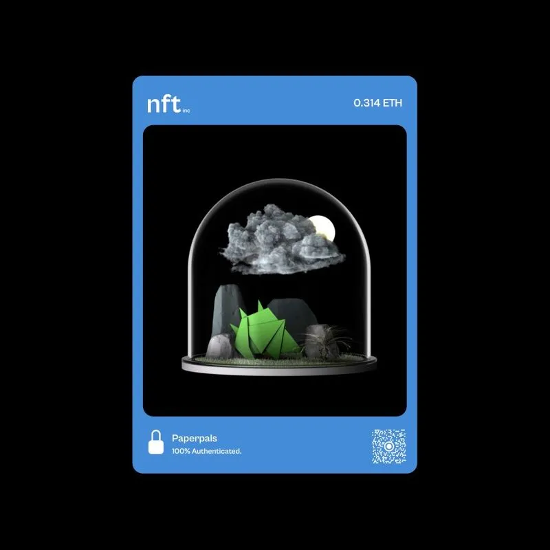 Paperpals rhino NFT card design by N4Studio