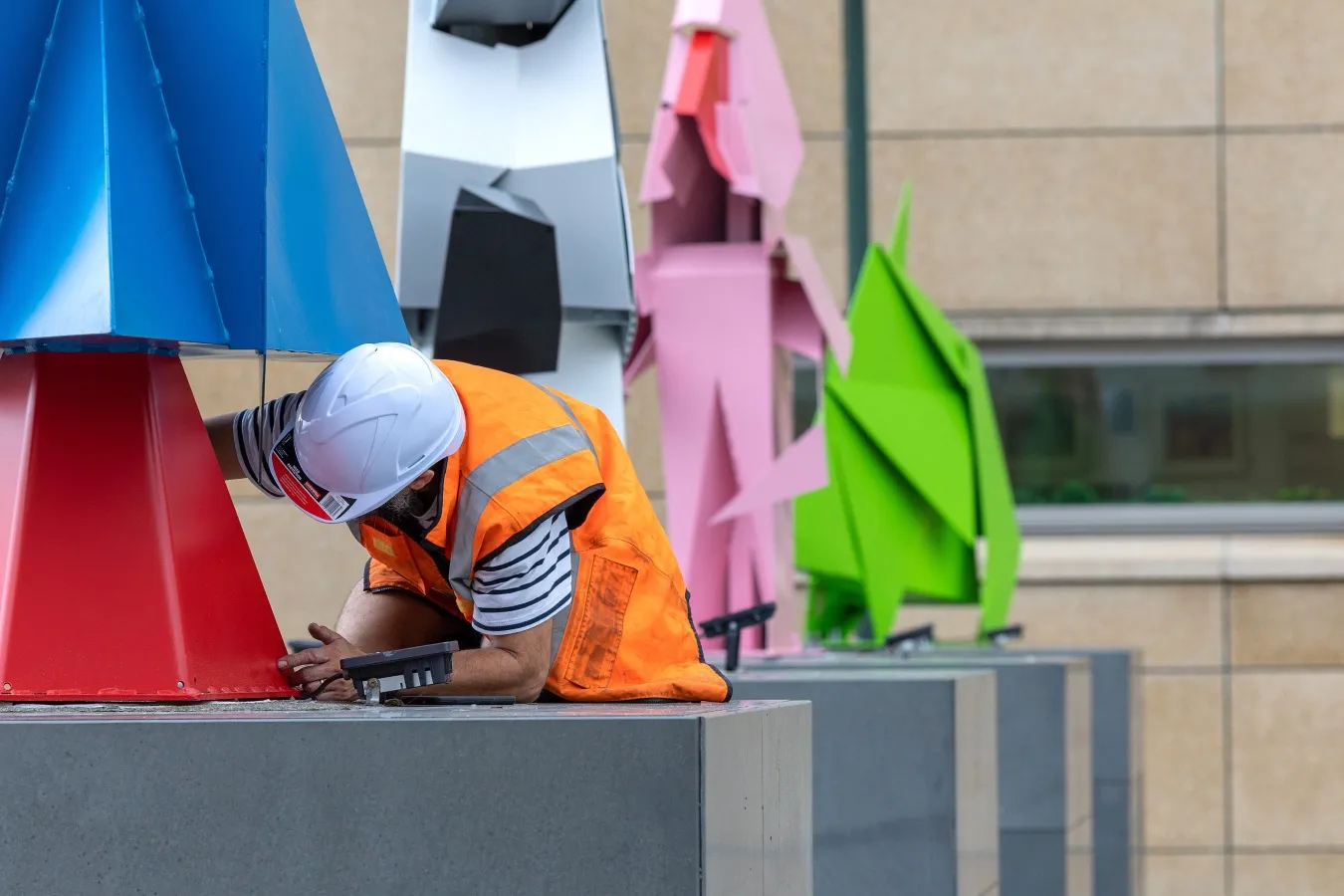 Paperpals sculpture installation at Te Papa, Wellington