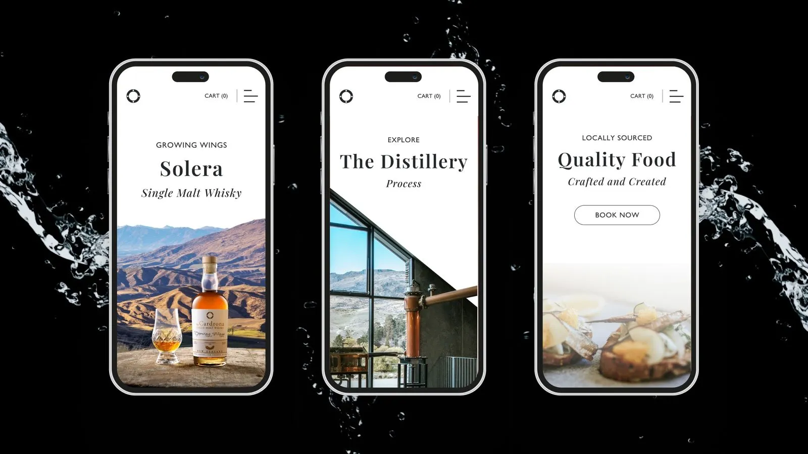 Cardrona Distillery website mobile experience by N4.Studio