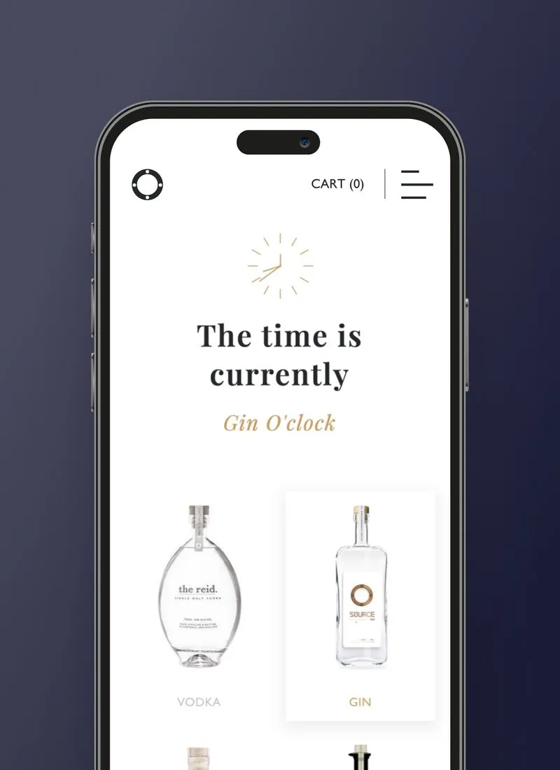 Cardrona Distillery mobile shopping experience