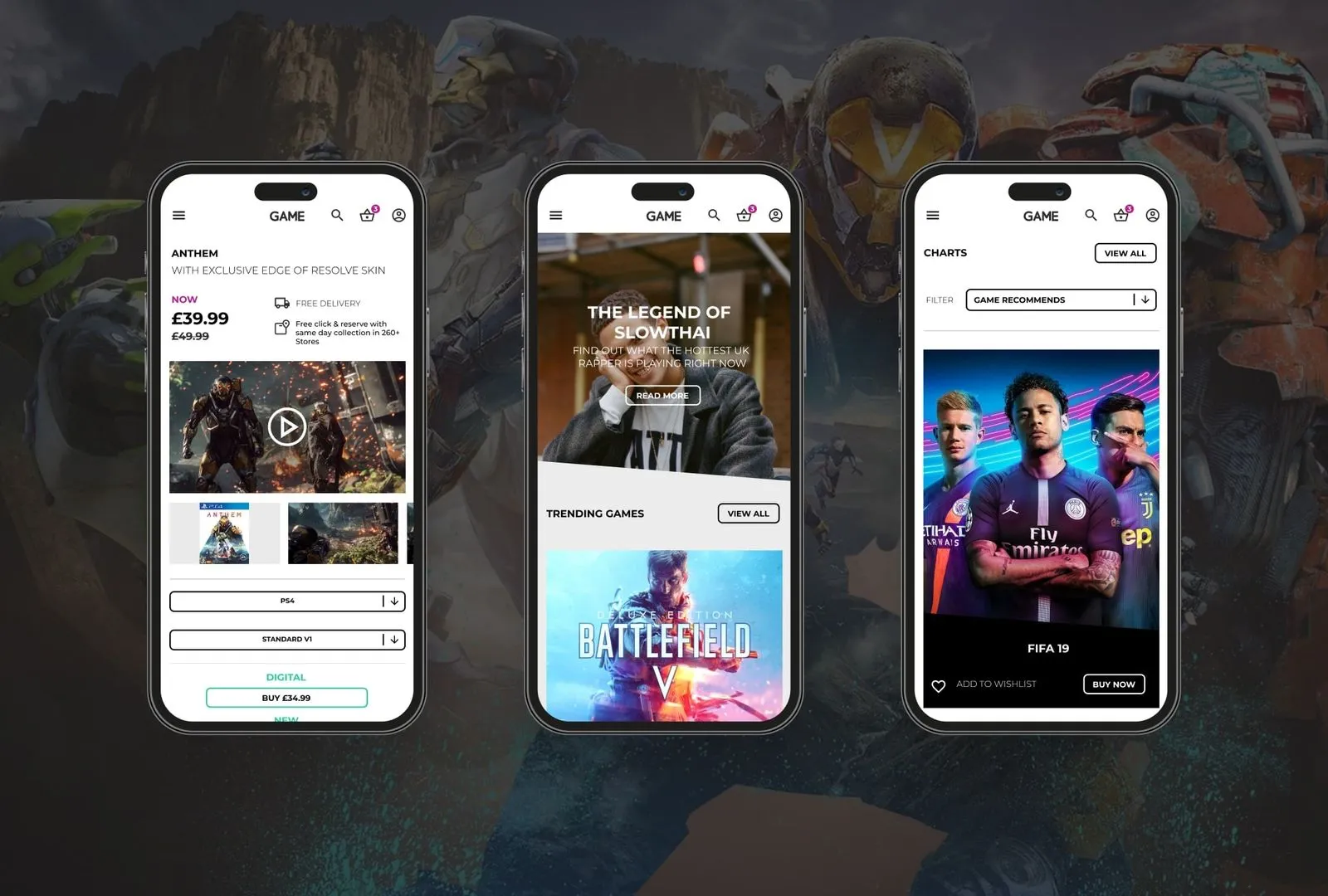 Mobile showcase of GAME Digital's new website by N4.Studio