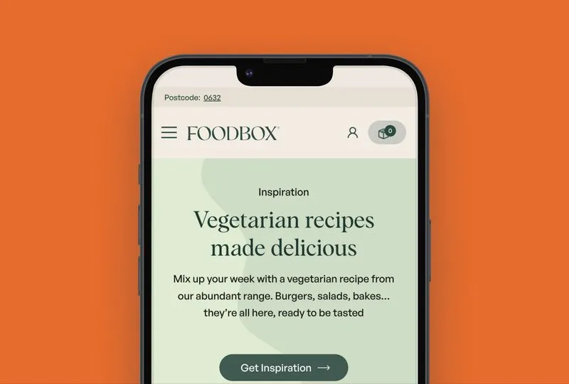 Mobile view of Foodbox website by N4 STUDIO