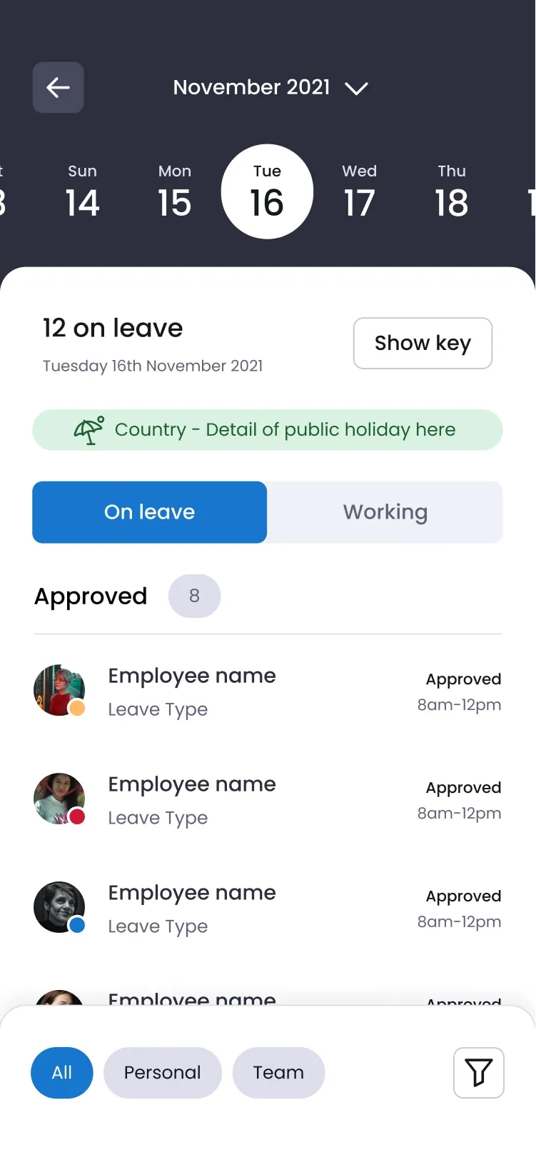 edays mobile application manage employee leave