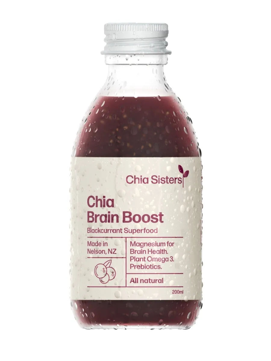 Chia Sisters Brain Boost drink 3D render