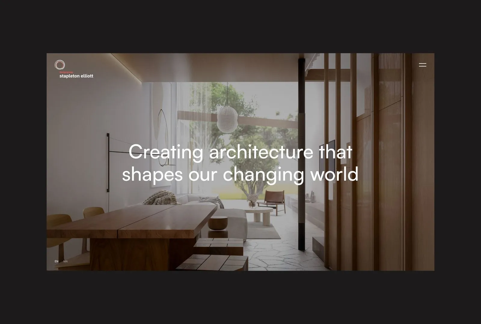 DesignGroup Stapleton Elliot website homepage landing feature by N4 Studio