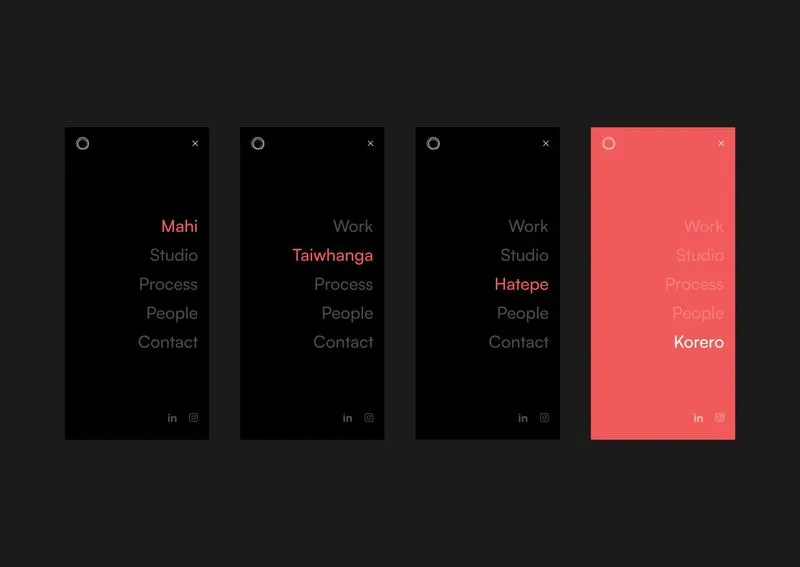 DesignGroup Stapleton Elliot mobile navigation menu design by N4 Studio