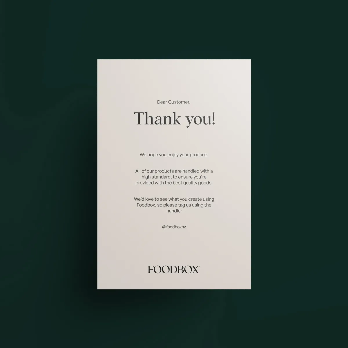Customer card design for Foodbox by N4 STUDIO