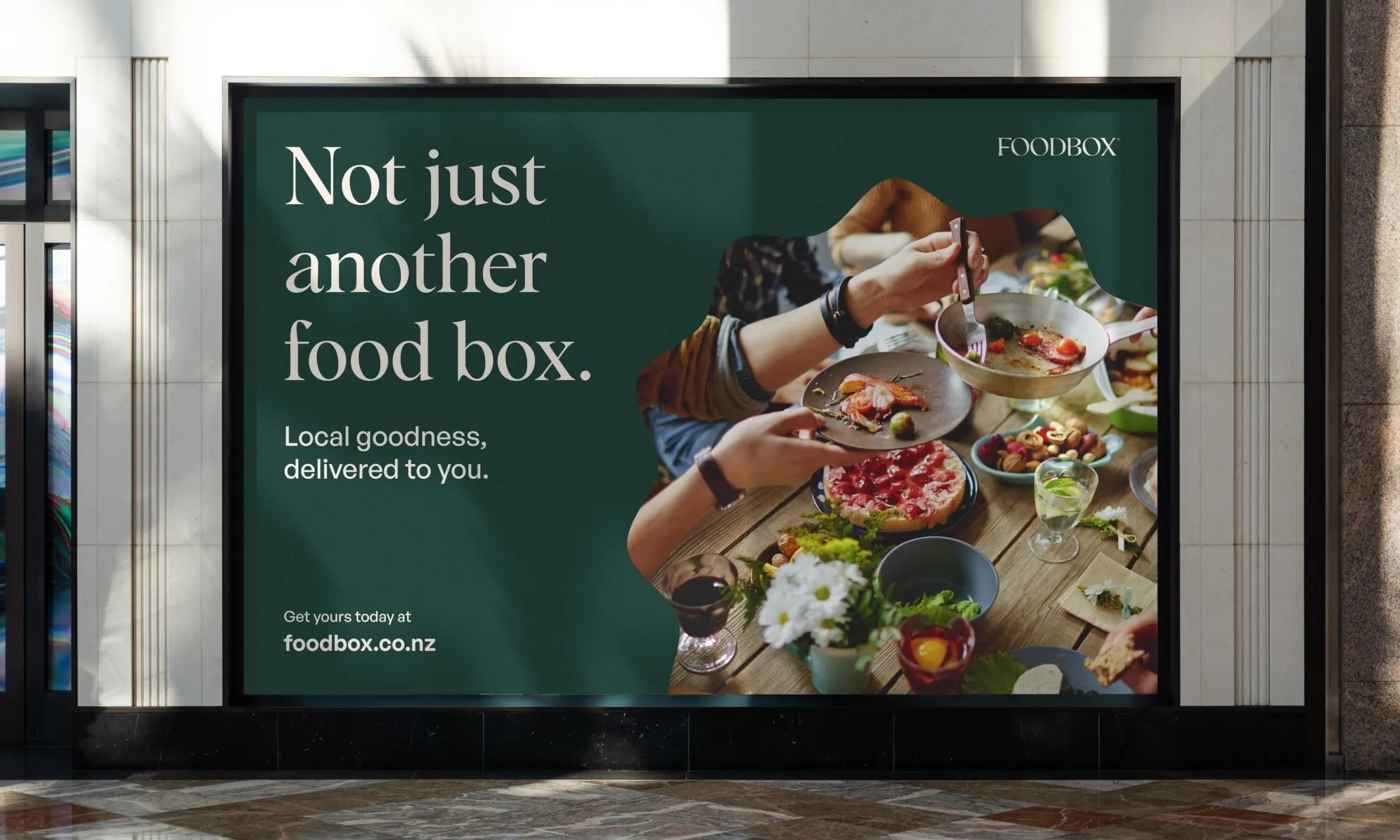Foodbox "not just another food box" billboard by N4 STUDIO