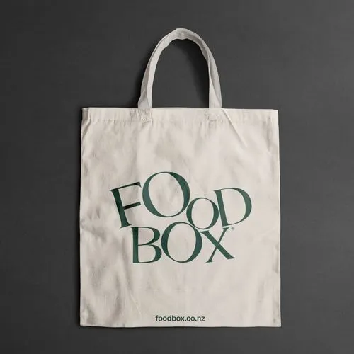 Foodbox tote bag mockup by N4 STUDIO