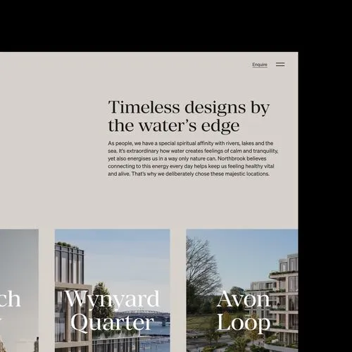 Website design for Northbrook, luxury later living