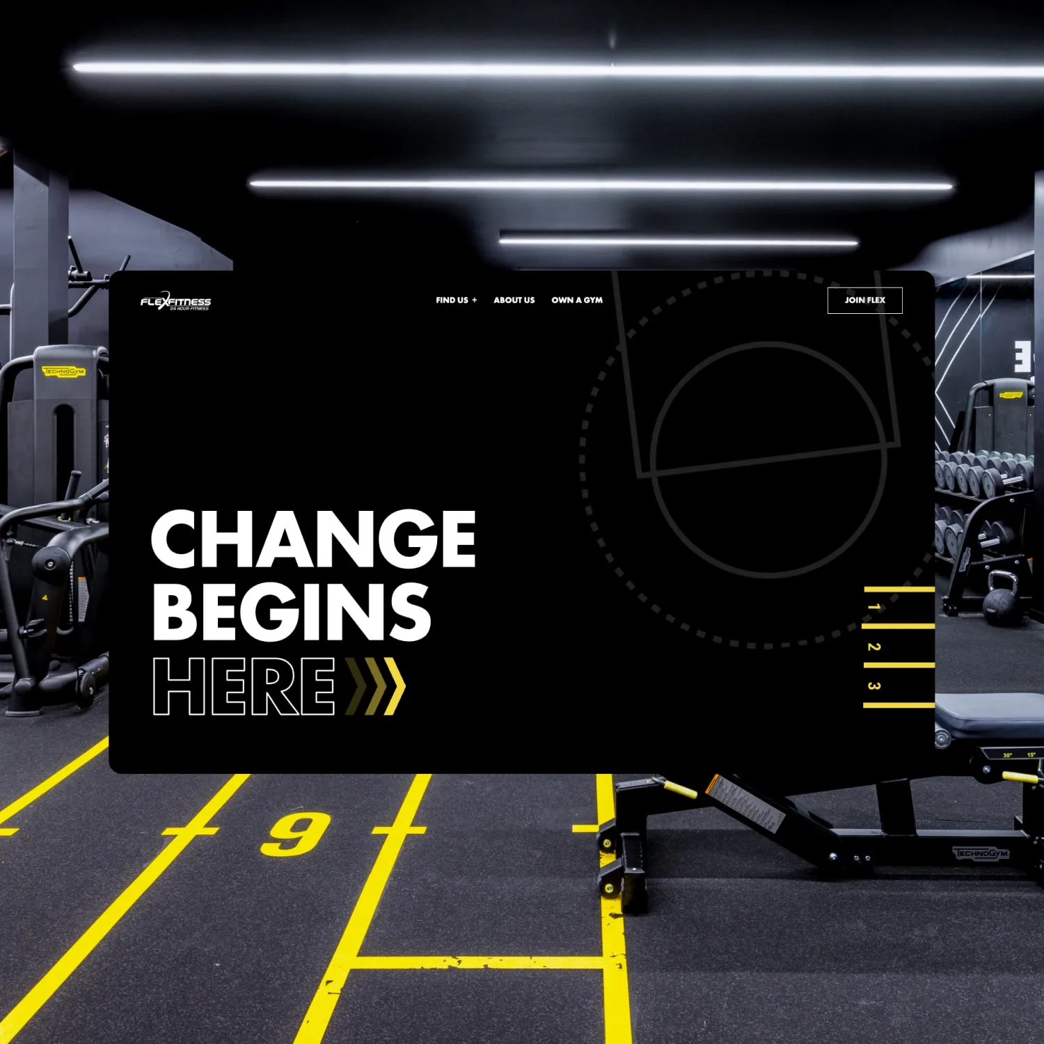 Website design for Flex Fitness by N4 Studio