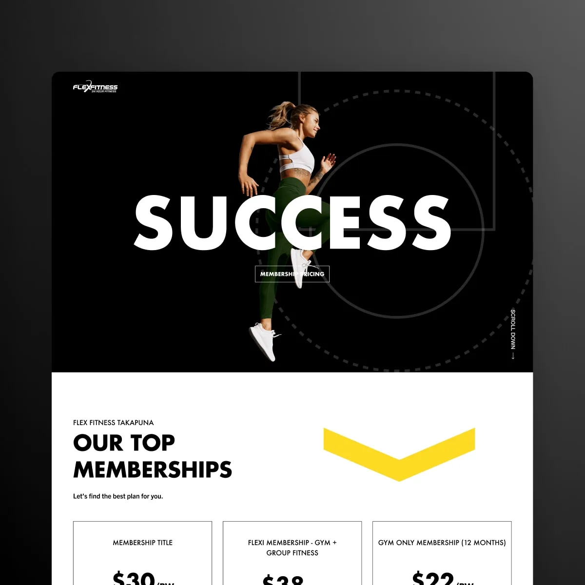 Website design for Flex Fitness by N4 Studio
