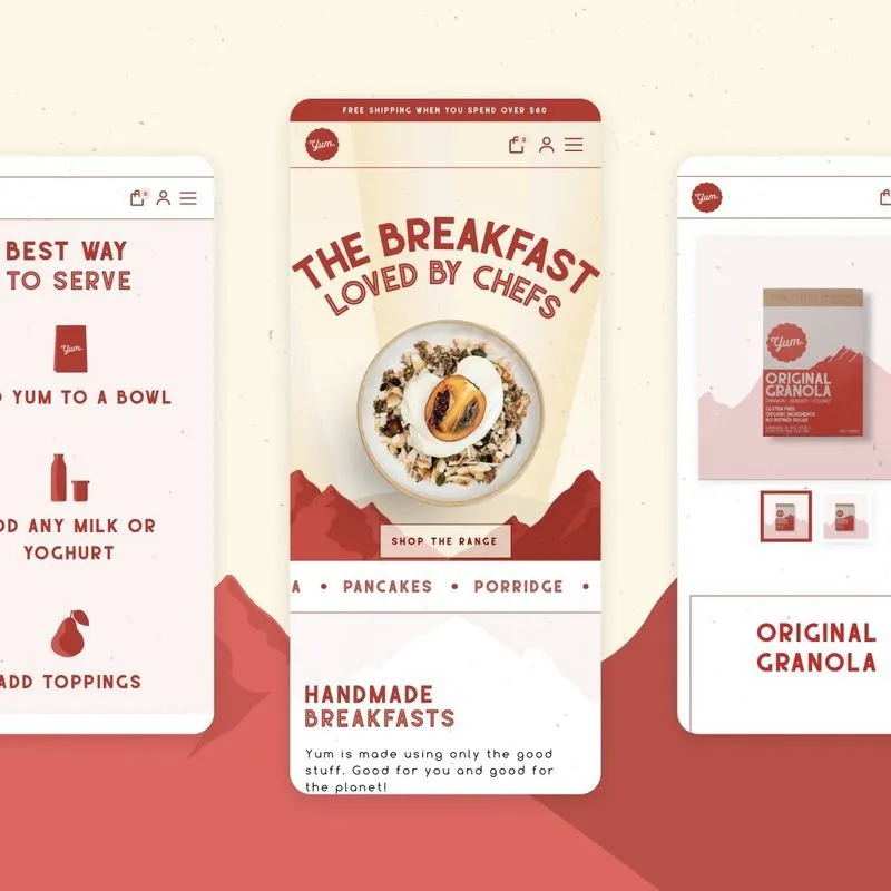 Yum Granola branding by N4 Studio