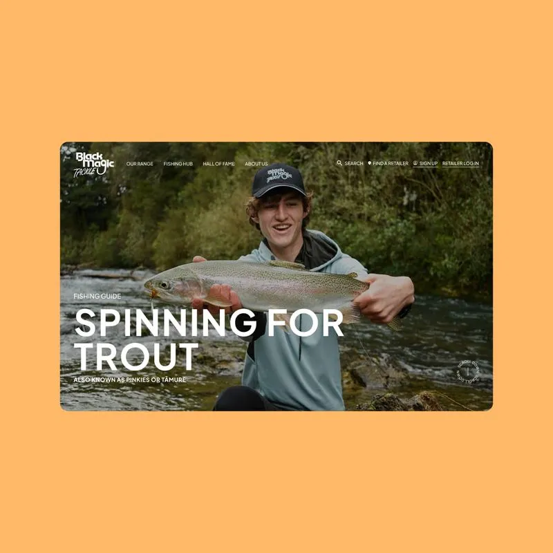 Black Magic Tackle hero image with logo