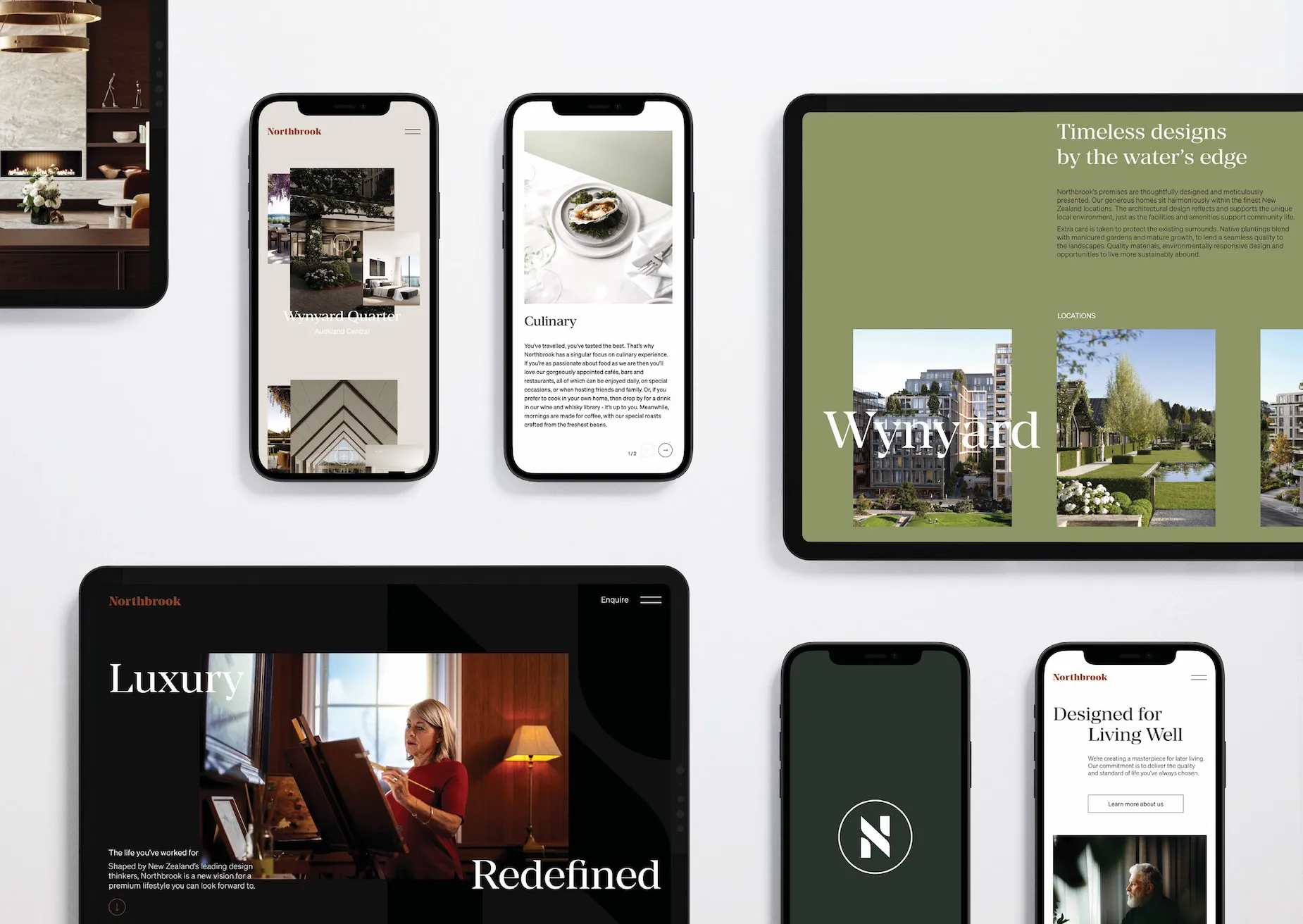 Website design for Northbrook, luxury later living