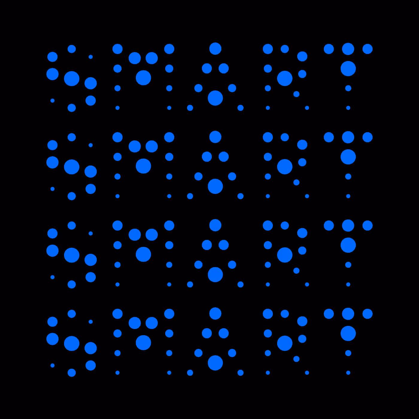 The Smart Agency repeating dot pattern on black background