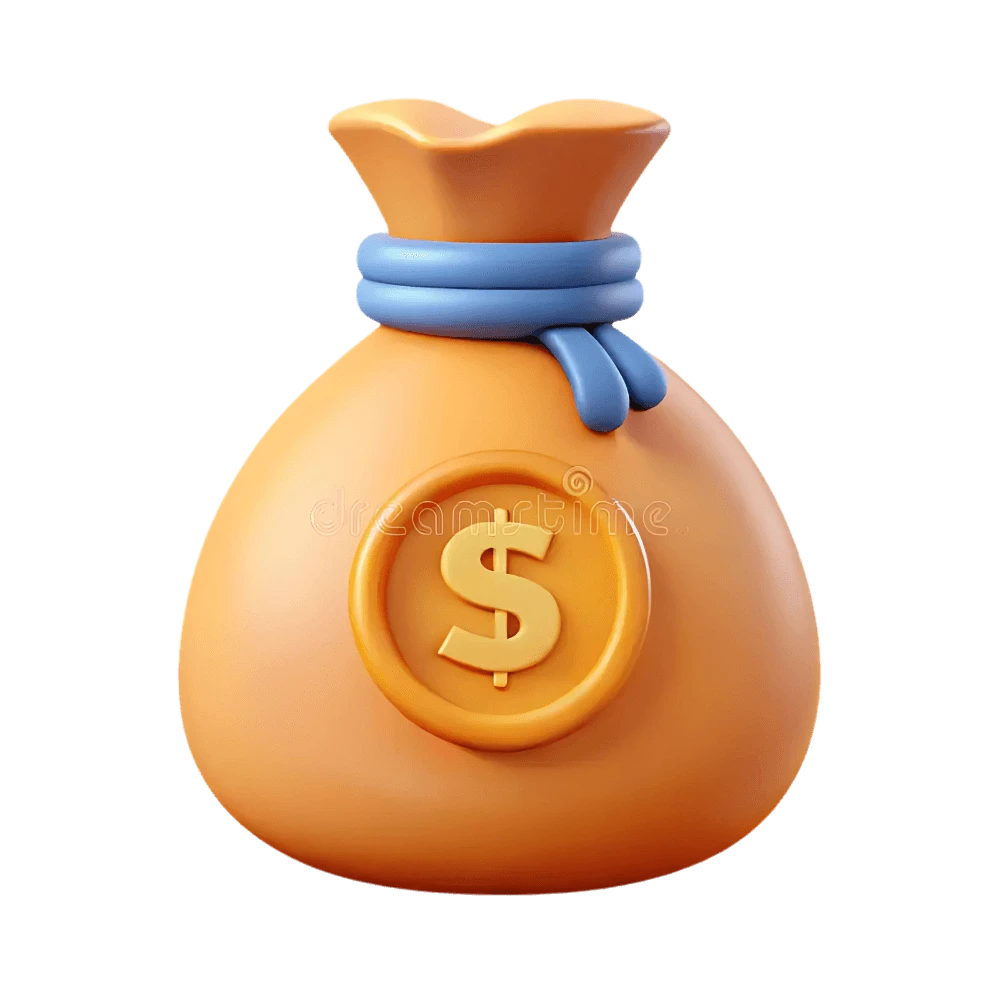 Image of a money bag to represent the money DHL partners make 