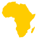 Africa Icon to represent DHL shipping prices to that continent