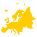 Europe Icon to represent DHL shipping prices to that continent