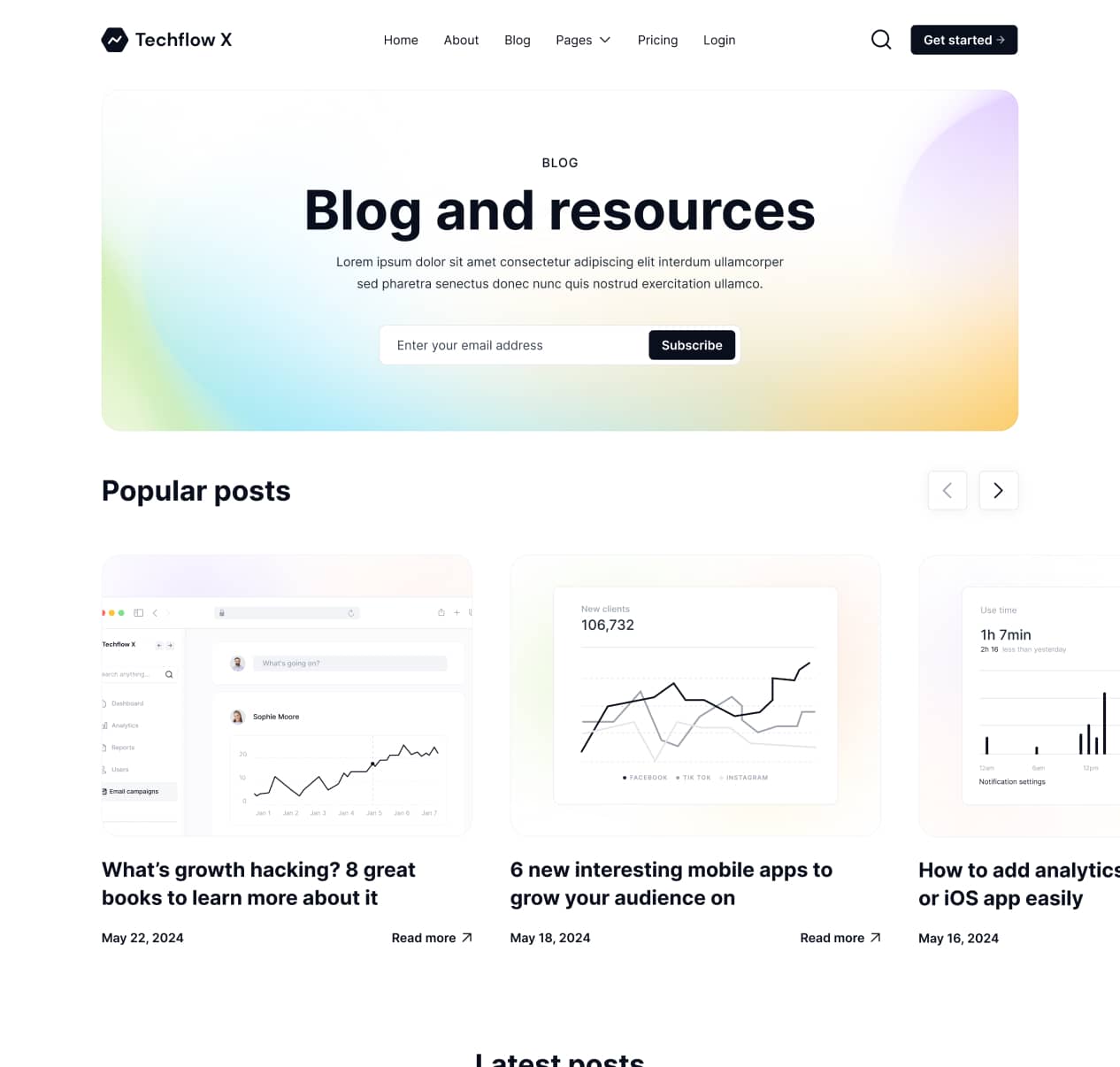 Techflow X - Blog V3 Page - Multi-Layout SaaS Webflow Template