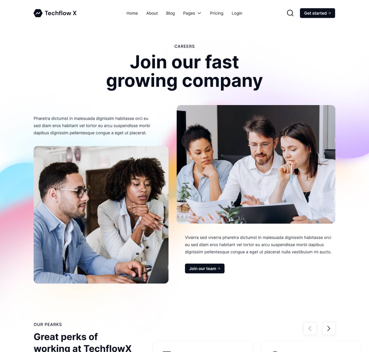 Techflow X - Careers Page - Multi-Layout SaaS Webflow Template