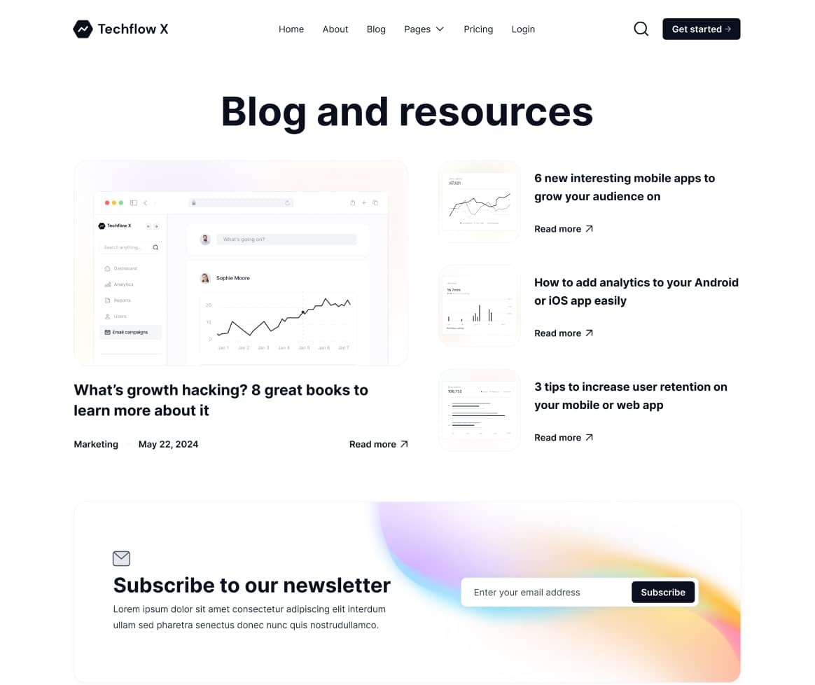 Techflow X - Blog V1 Page - Multi-Layout Saas Webflow Template