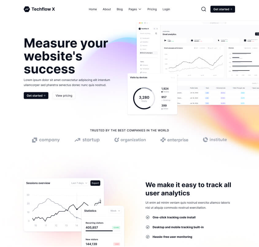 Techflow X - Home V3 Page - Multi-Layout Saas Webflow Template