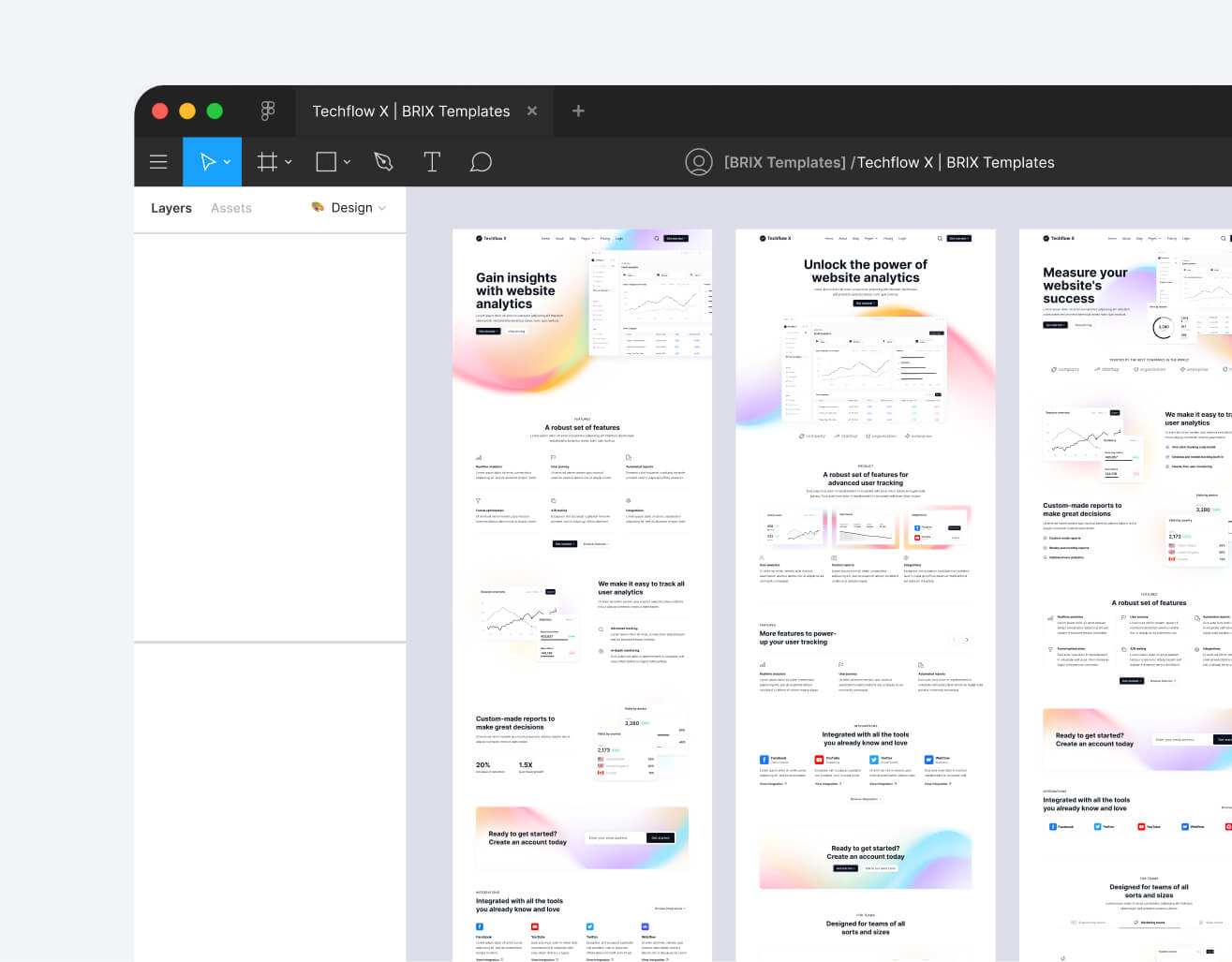 Techflow X -  Figma File Included - Multi-Layout Saas Webflow Template
