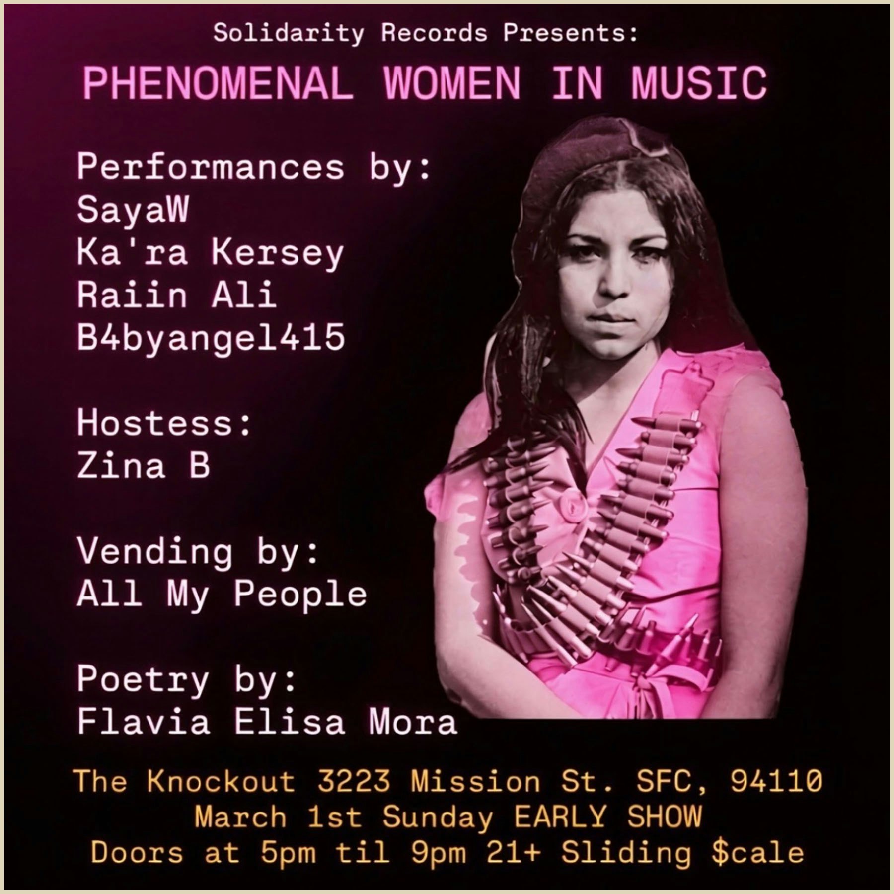MATINEE SHOW : SOLIDARITY RECORDS PRESENTS PHENOMENAL WOMEN IN MUSIC 