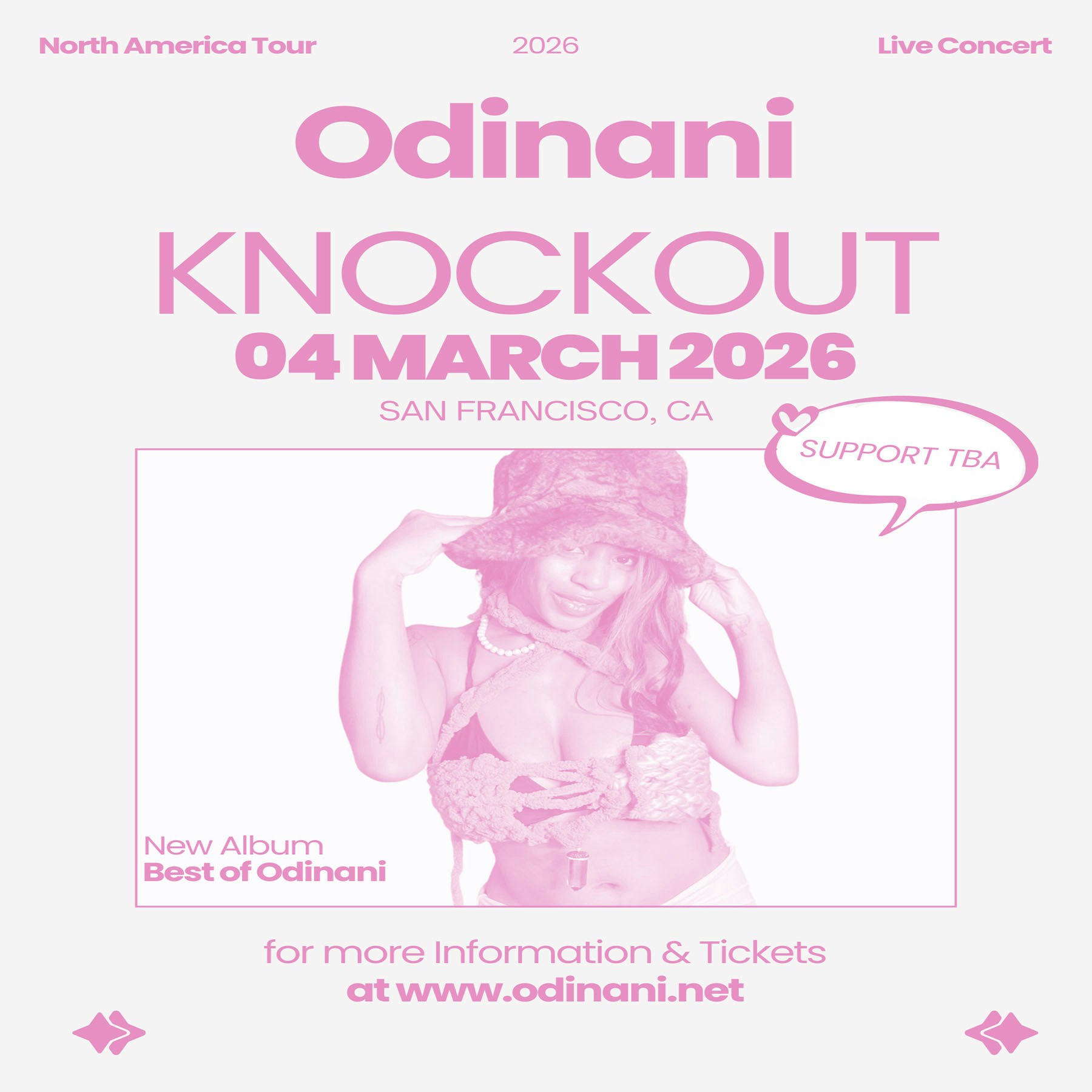 ODINANI LIVE AT THE KNOCKOUT! NORTH AMERICAN TOUR 2026! 